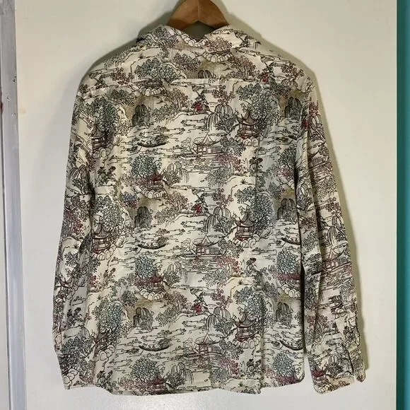 Chicos 3 Womens Vintage Size XL Button Front Long Sleeve Shirt 46" Bust - Picture 11 of 16